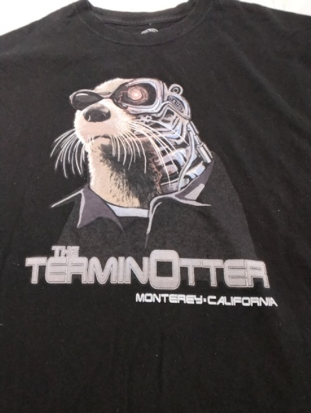 The TerminOtter Graphic Tee in Black , Monterey Aquarium , 2XL , $9